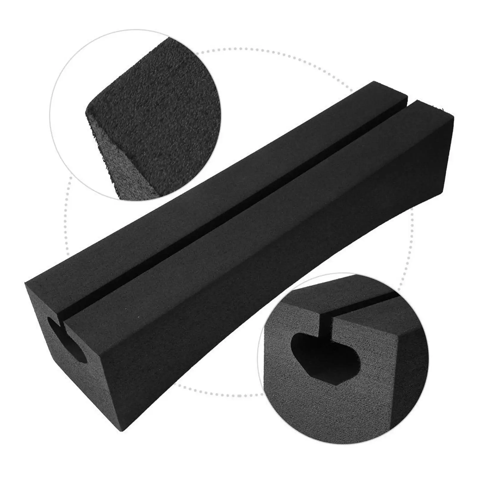 Black EVA Car Roof Rack Pads Removable Soft Roof Bars Carrier for Universal Car Kayak Surfboard Transport