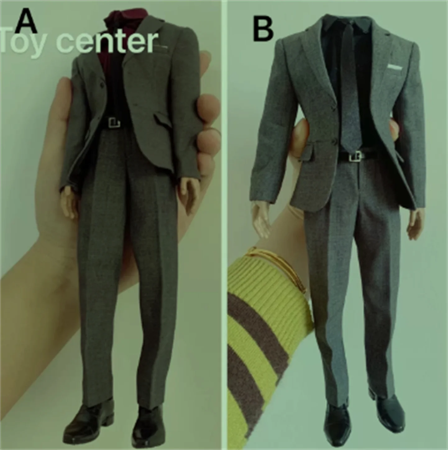 

Toy Center M20 1/6 Man Soldier Male Grey Suit Shirt pants Clothes Fit 12" Action Figure Narrow ShoulderAt020 BD001 Body Toy