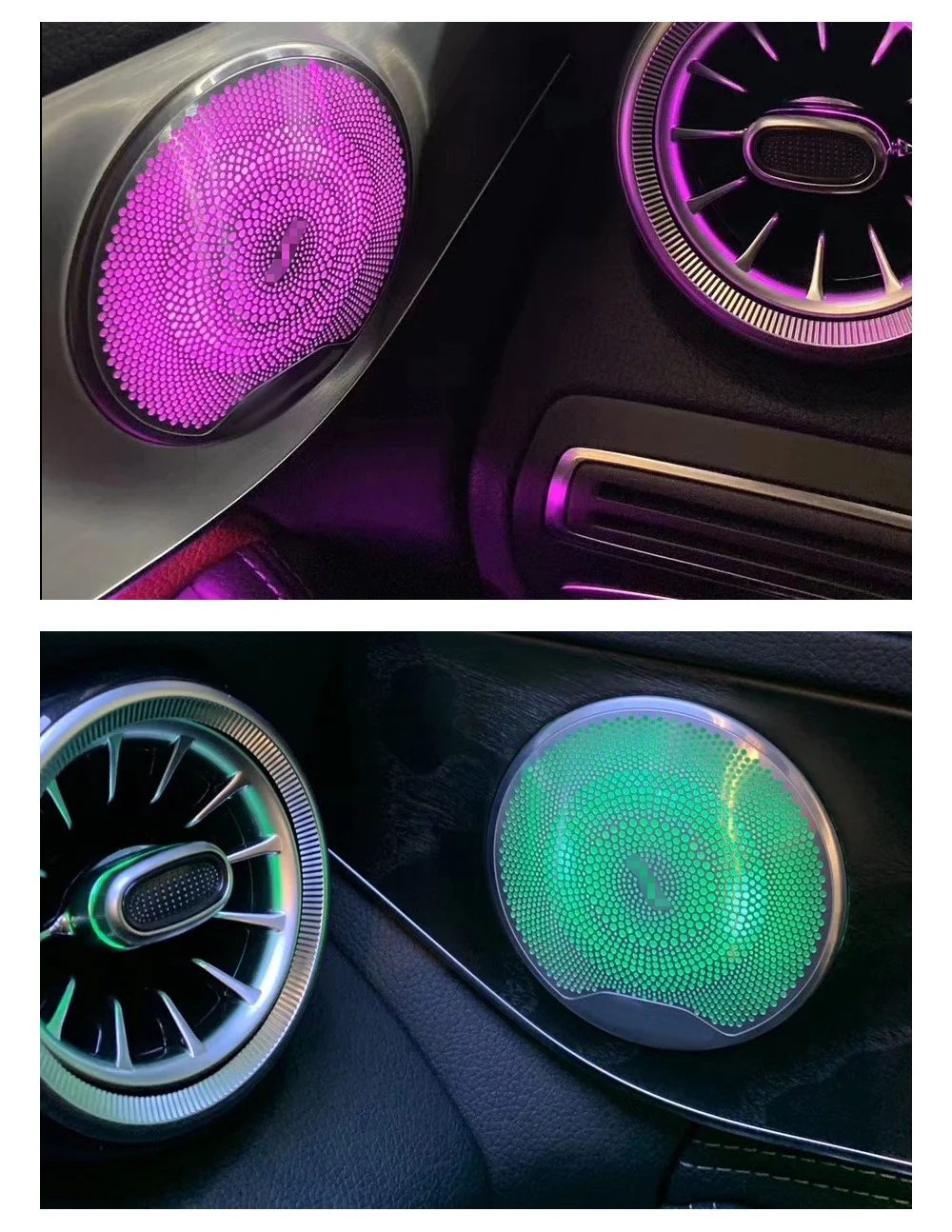 64 Colors Ambient Lighting Upgrade for Mercedes C-Class Coupe C205 C300 Two Doors W205 Car Interior Tweeter