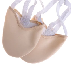 Half Length Rhythmic Gymnastic Shoes Roupa Ginastica Child Adult Gymnastics Pig Skin Sole Shoes Beige Dancing Dance