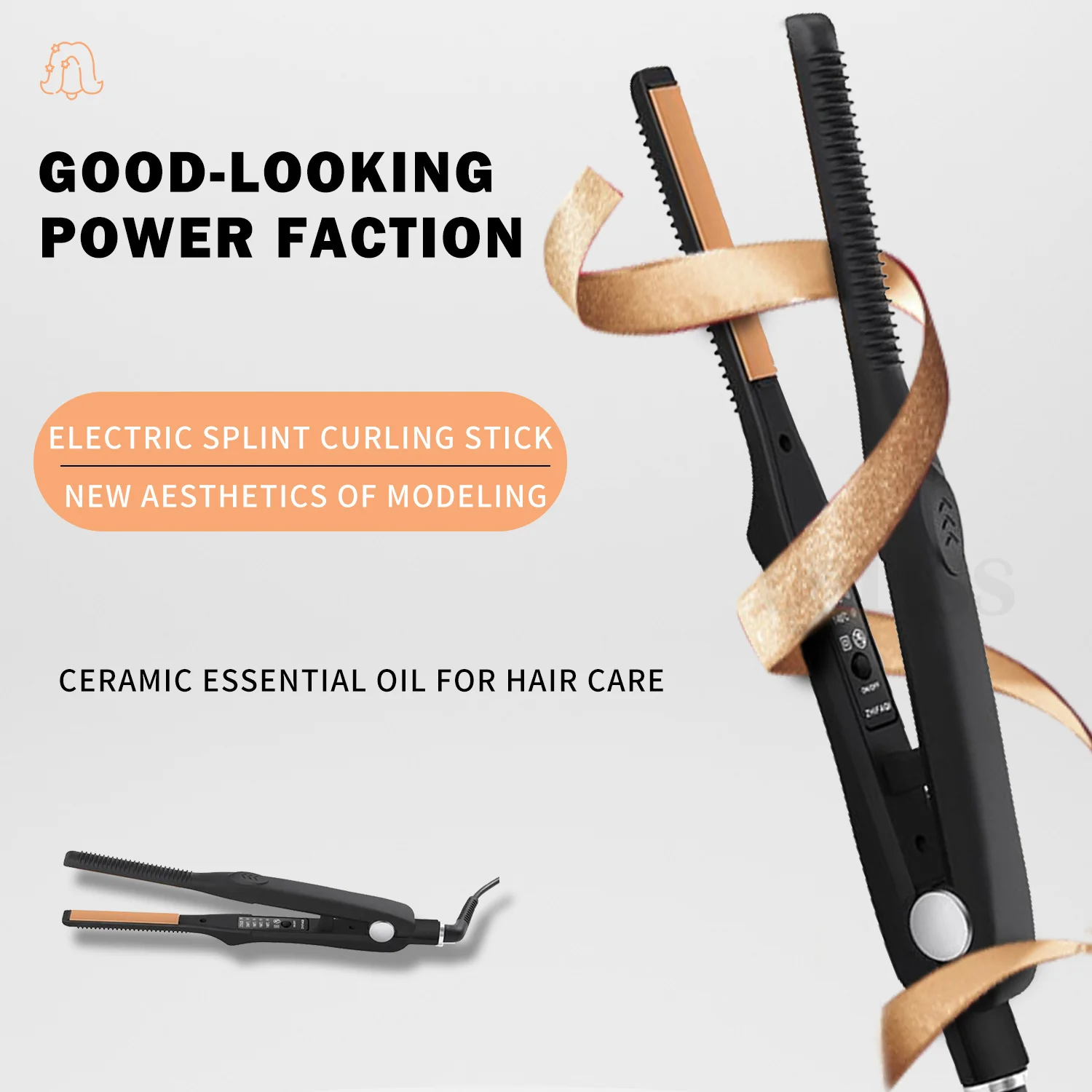 2 In 1 Hair Straightener & Curler Small Flat Iron Professional Ceramic Flat Iron For Short Hair Women And Men Beard Straightener