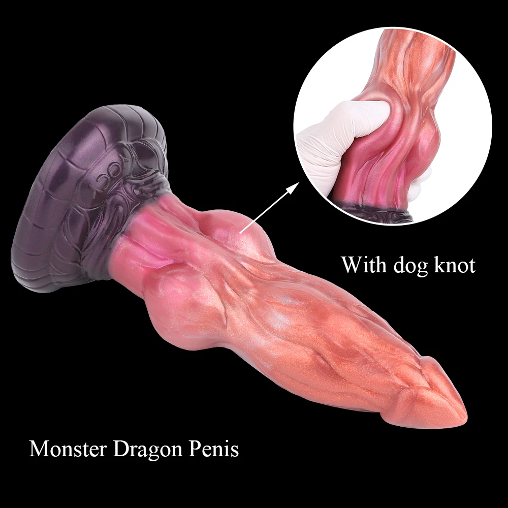 YOCY Monster Dragon Cock Big Dog Knot Anal Plug Double Layer Dildo Vaginal Stimulator Prostate Massager Sex Toys For Women Men view 5