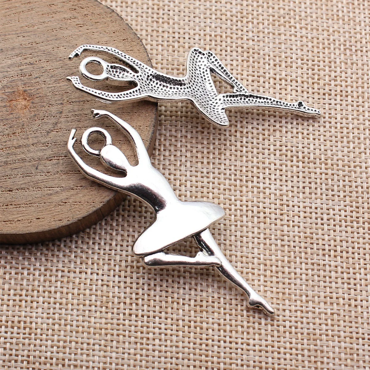 

10pcs 63x23mm(2.48x0.91inch) Antique Silver Color Ballet Dancer Pendants DIY Jewelry Making Accessories