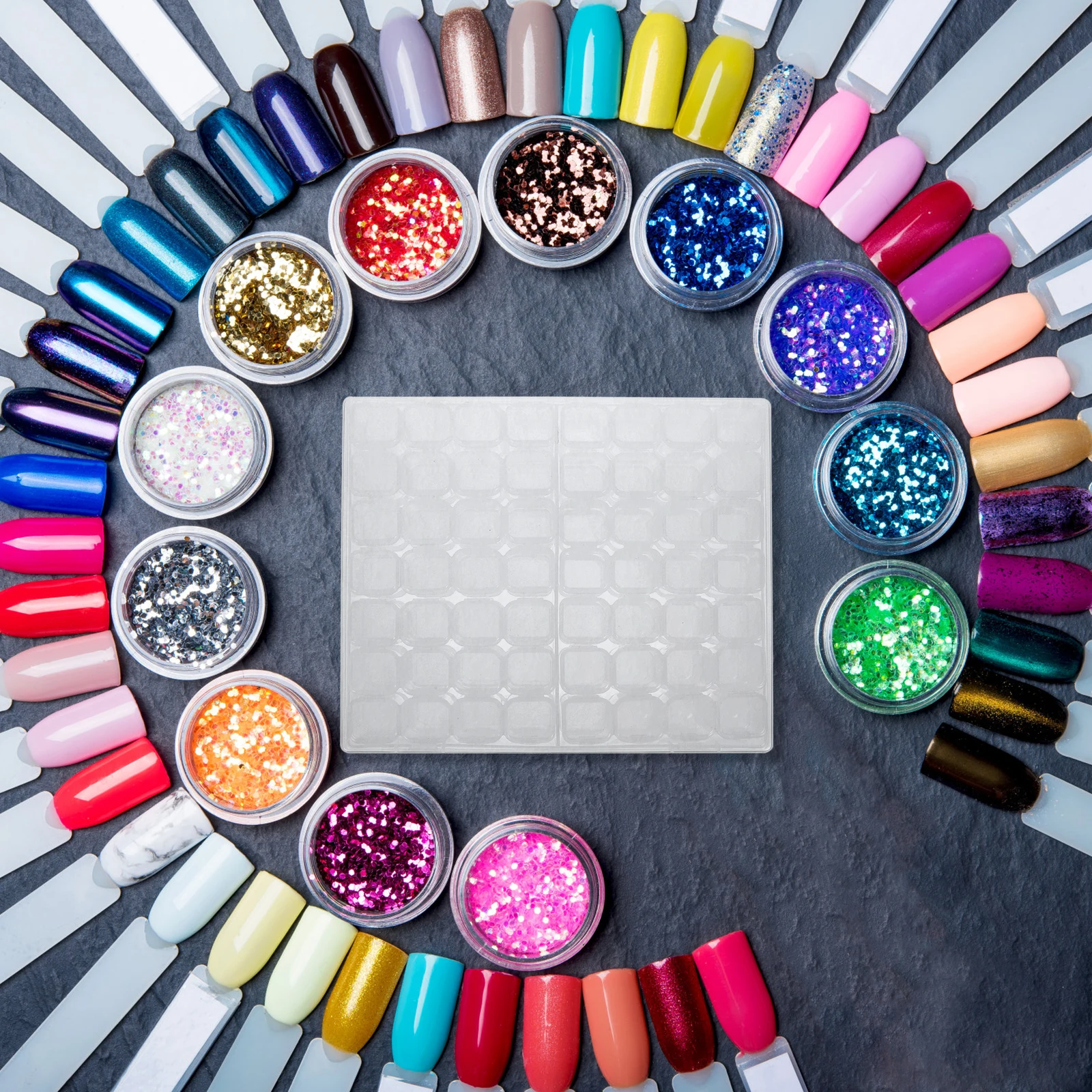 

Nail Art Storage Box Clear Jewelry ganizer PP Tip Bead Charms Container Multi Grid Durable Premium Manicure DIY Accessories