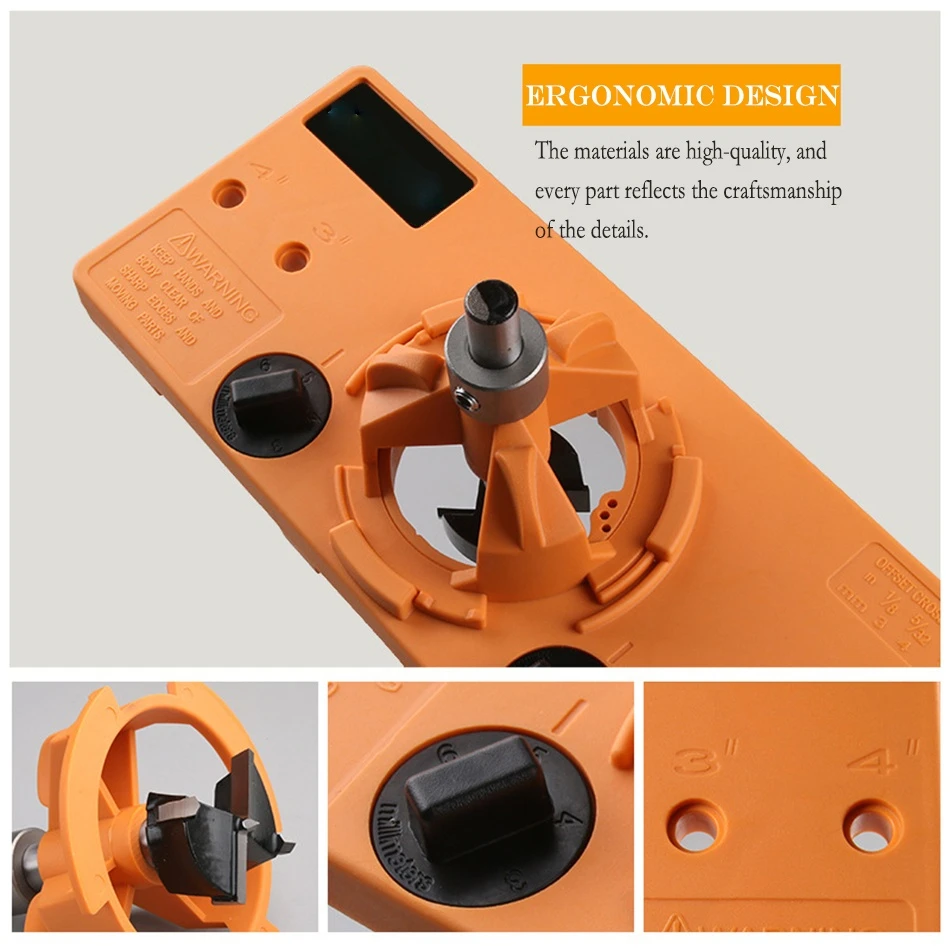 Imagem -04 - Dobradiça Escondida Jig Kit 35 mm Ferramentas para Carpintaria Adequado para Face Frame Cabinet Armário Porta Dobradiças Instalação