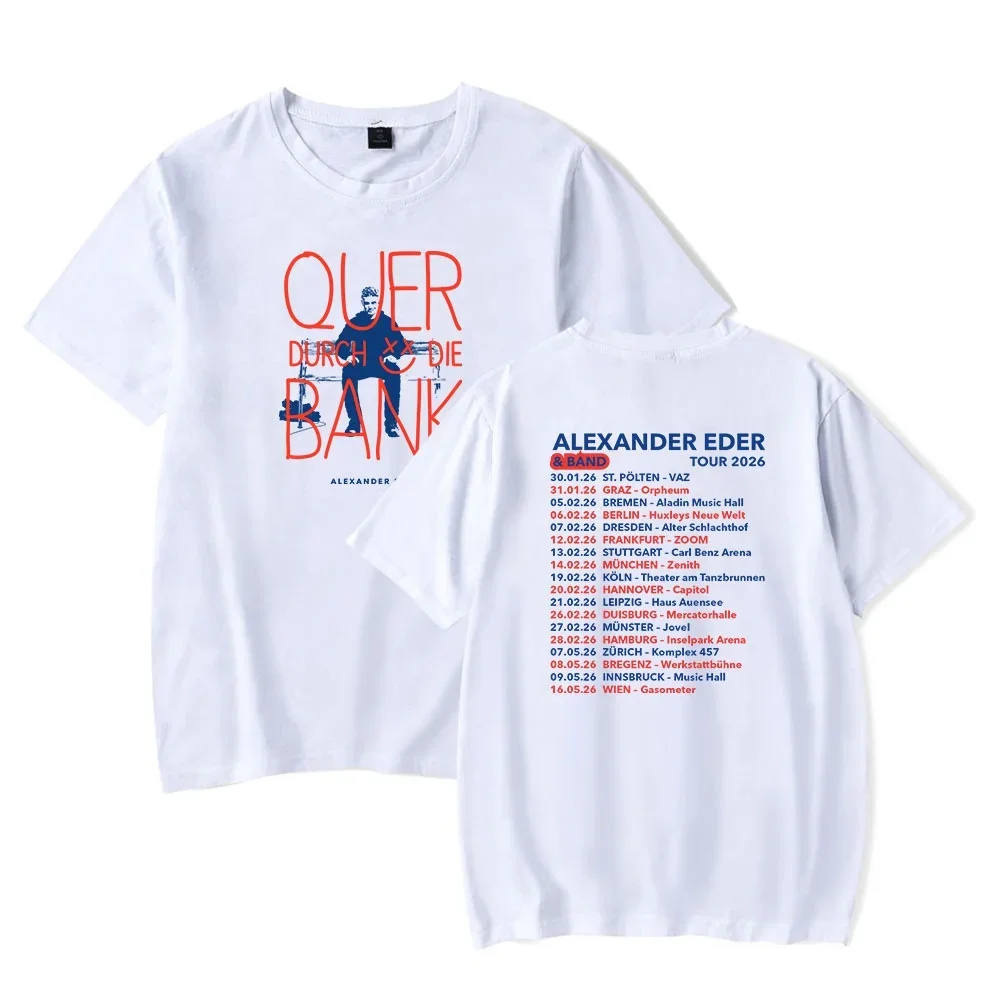 Alexander Eder Quer durch die Bank Tour 2026 Merch T-Shirt Women Men Casual Crewneck Short Sleeve Fashion Tee