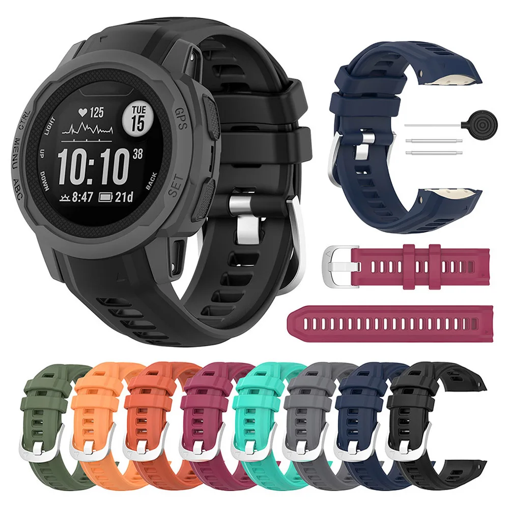 20mm Silicone Watchband Strap For Garmin Instinct 2S Smart Watch Band