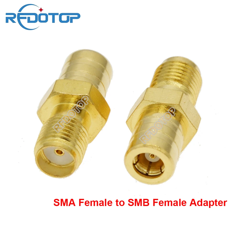 

100PCS/lot SMA Female to SMB Female Jack Straight Connector for Wifi Antenna Radio Antenna SMB-K to SMA-K RF Coaxial Adapter