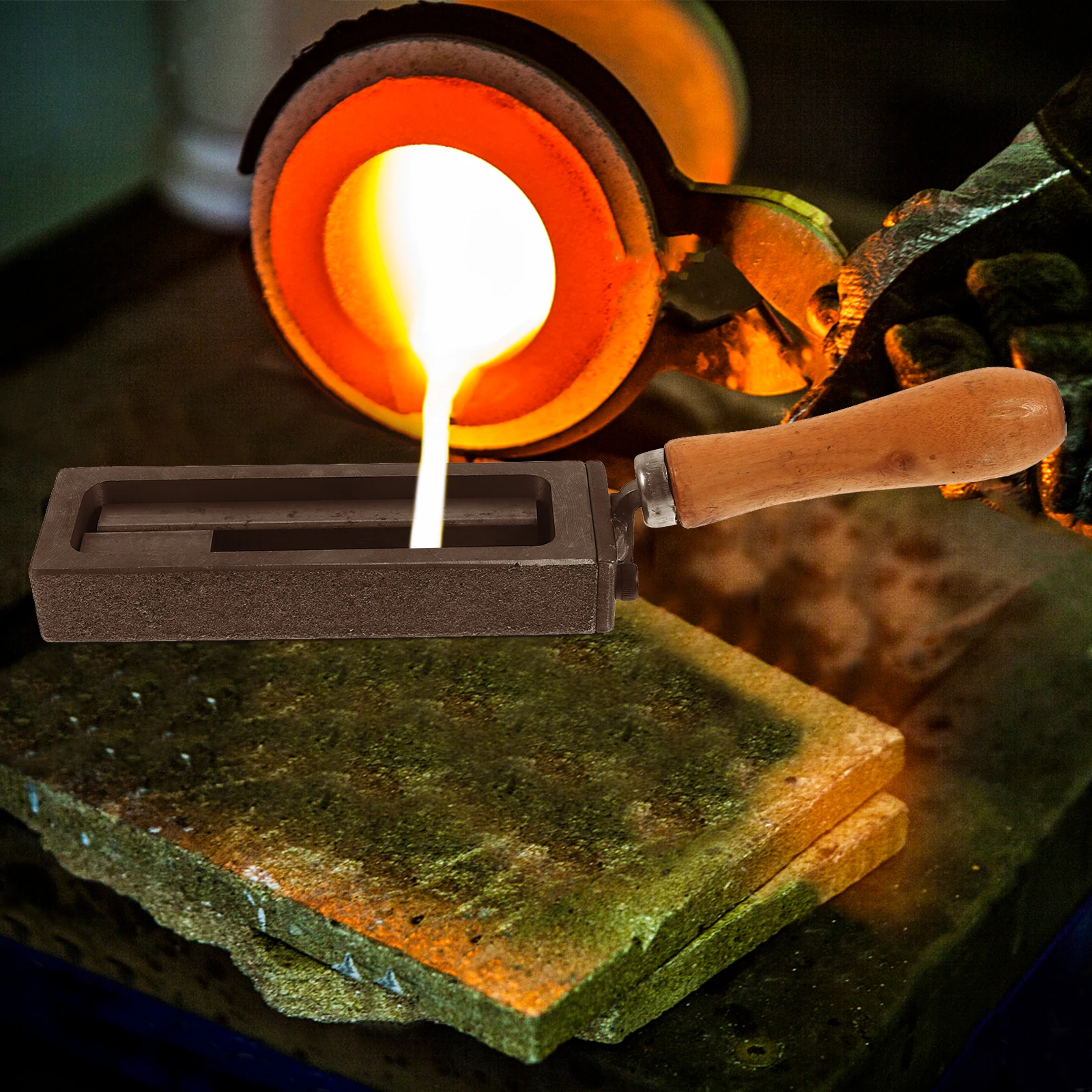 

Durable Strip Shape Ingot Casting Mold For Melting Refining Gold Silver Metal Ornament Melting Iron Casting Tool Diy Metal Mold