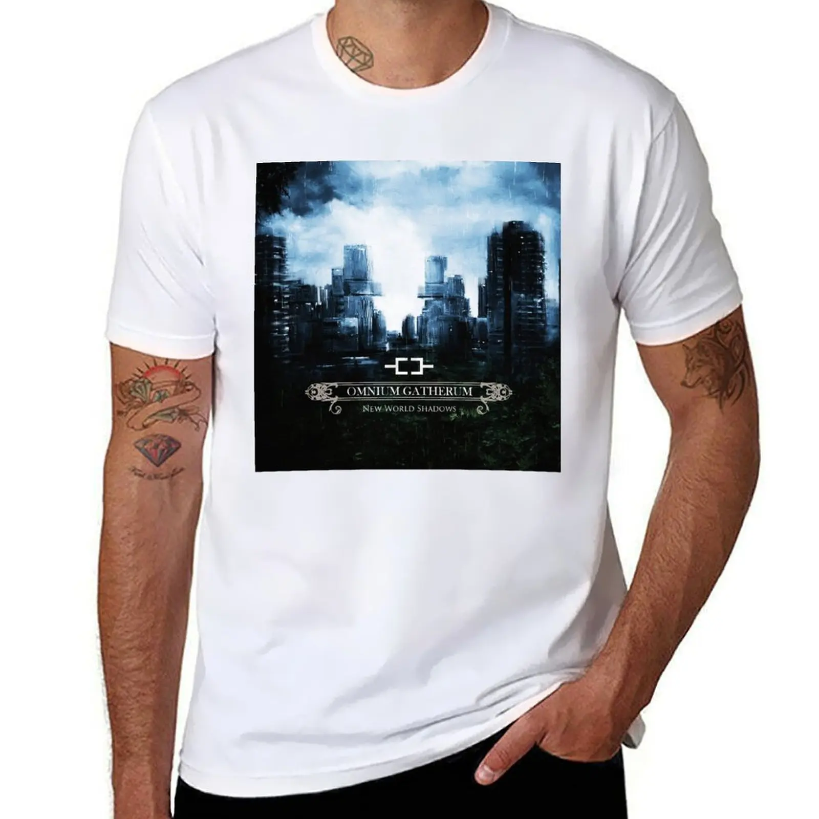 

New World Shadows Omnium Gatherum T-Shirt man t shirt graphic man t shirt heavy cotton T-Shirt