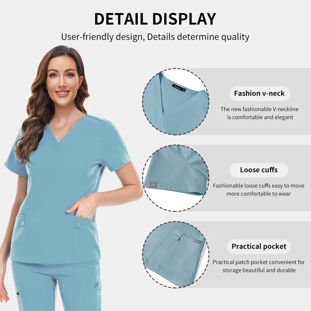 Ensemble d'uniformes de gommage d'allaitement athlétique, en Spandex élastique, uniforme d'hôpital médical, accessoires d'hôpital, gommage d'infirmière, vente en gros