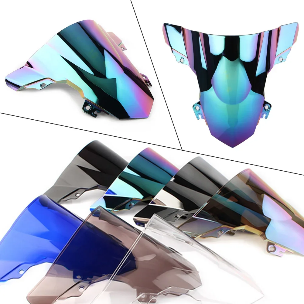 Visor kaca depan gelembung ganda, aksesori sepeda motor deflektor Fairing untuk BMW S1000RR S1000 RR 2015 2016 2017 2018