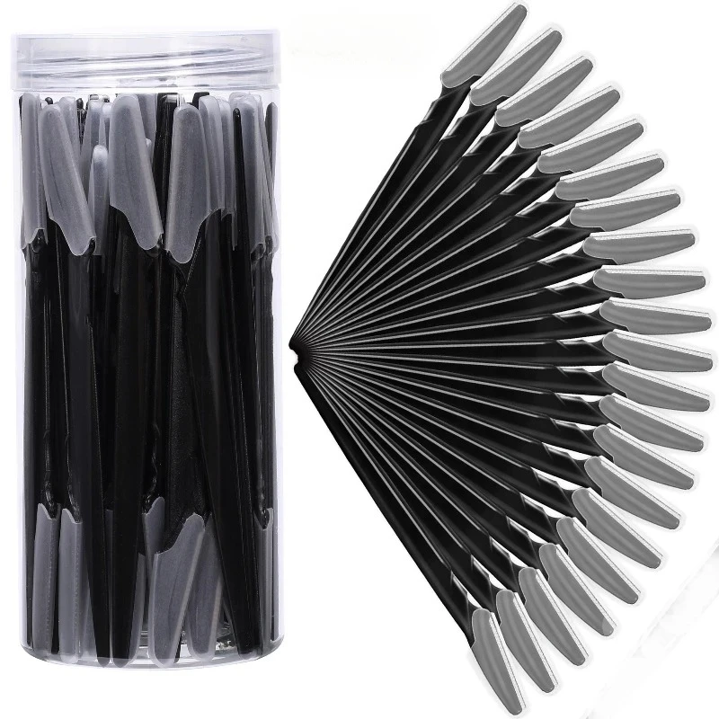 40Pcs 메이크업 미용 도구 안전 눈썹 트리머 눈썹 면도기 면도기 블레이드 얼굴 바디 제모, 여성 눈썹 쉐이핑 나이프