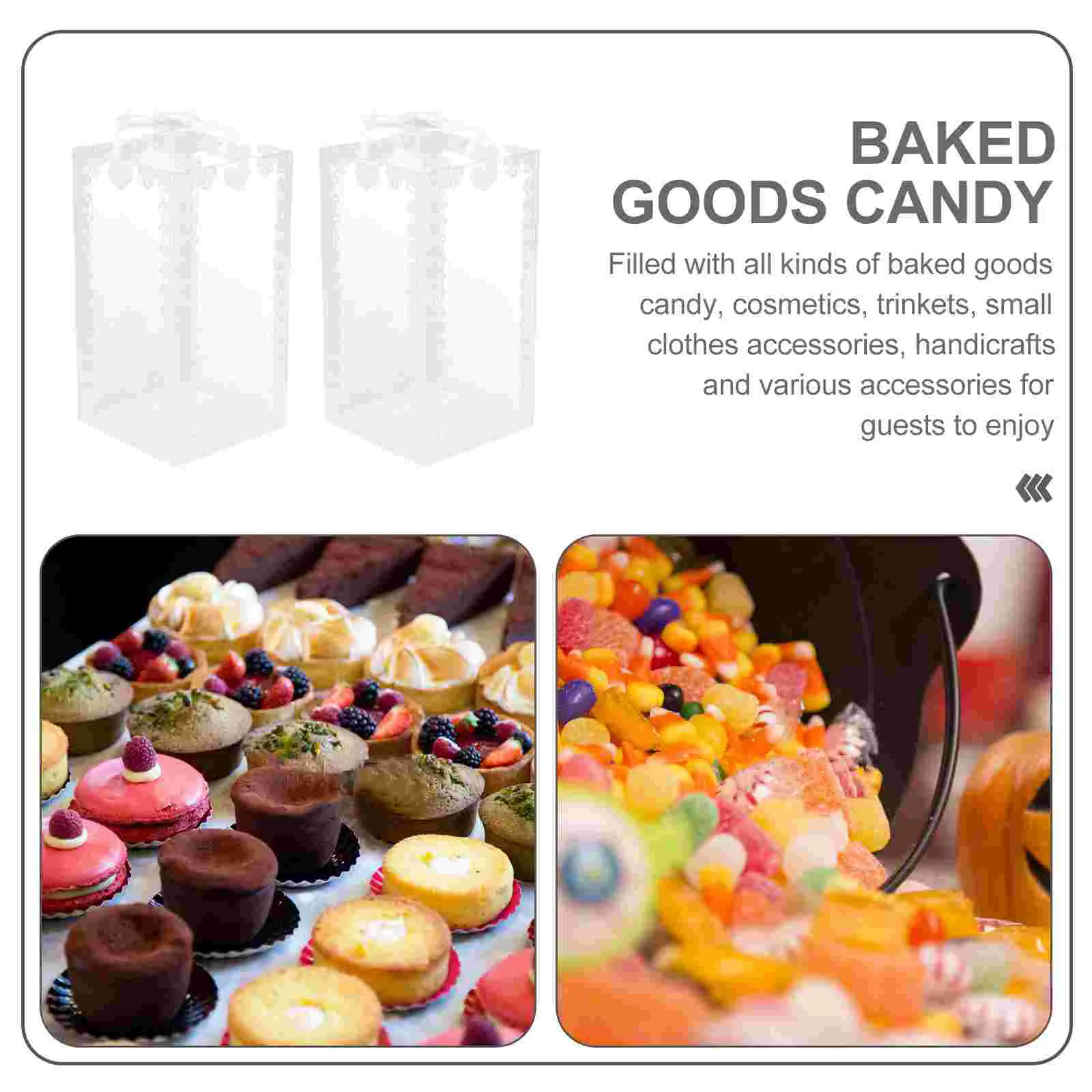 10 Pcs PVC Transparent Favor Boxes Rectangular Candy Packaging Party Favor Containers for Christmas Wedding Halloween