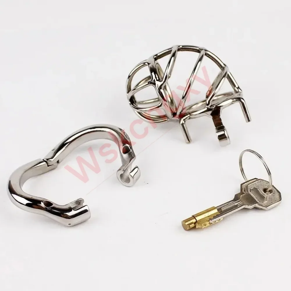 2024 New Reverse Design Stealth Lock Chastity Cage Stainless Steel Male Chastity Device Sex Toys for Men Penis Lock Cock Ring