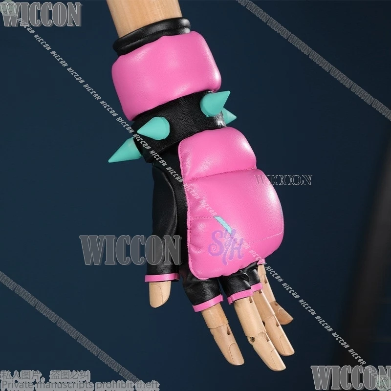 Han Juri 한주리 Kiriko 코스프레 Cosplay Game OWW Crossover Street Fighter 6 Hot Pink Batter Uniform Jumpsuit Wig Halloween Comic CON - view 4