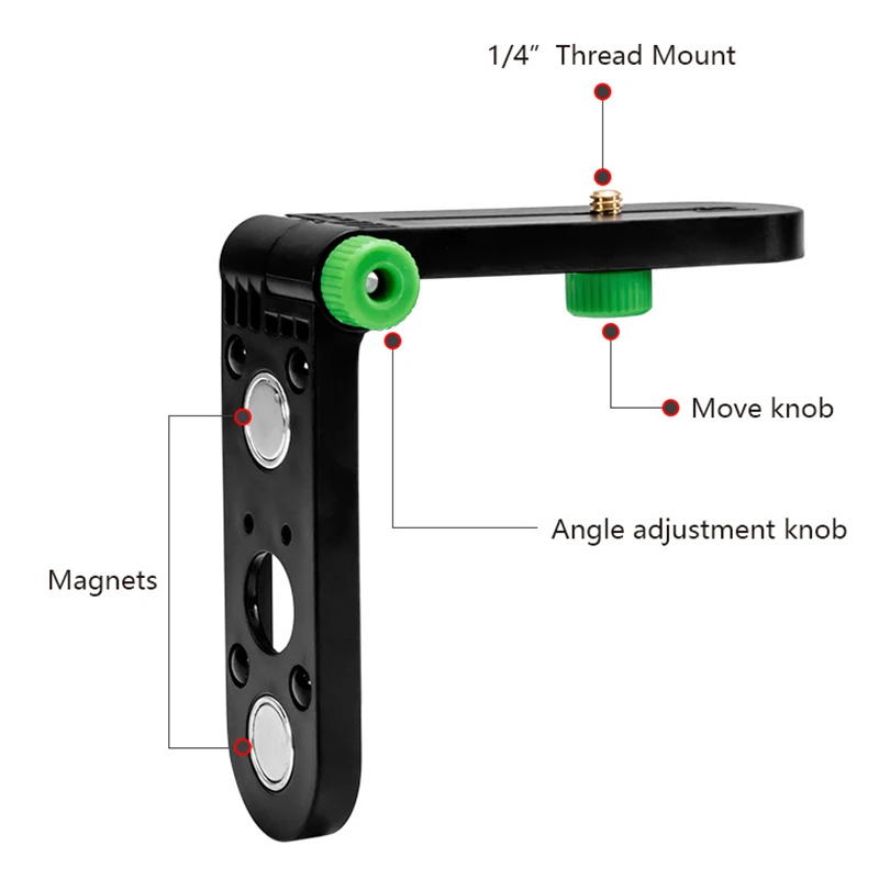 Mini Laser Level Wall Bracket Adjustable 360° For 1/4\