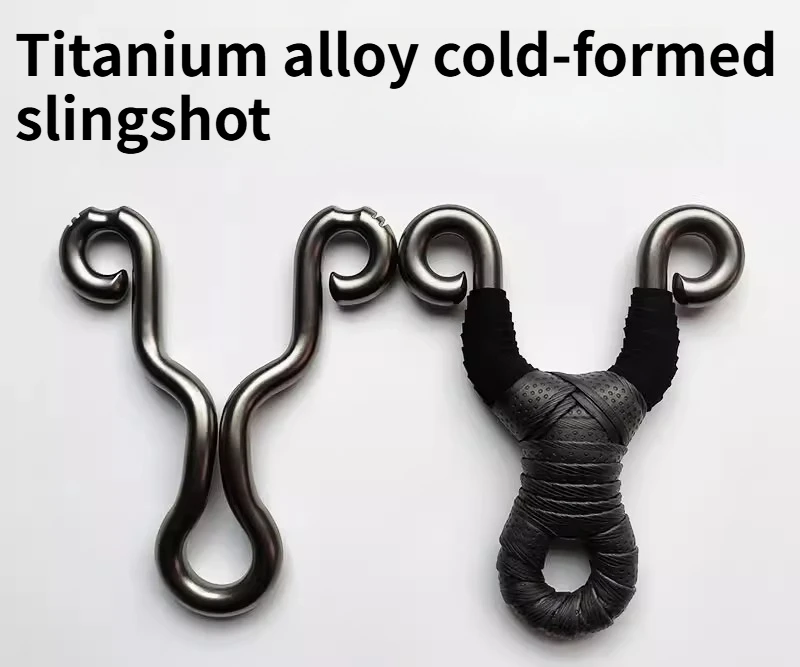 

Traditional Titanium Alloy Slingshot Is Super Lightweight and Has A Good Hand Feel Cold Bending Slingshot Set
