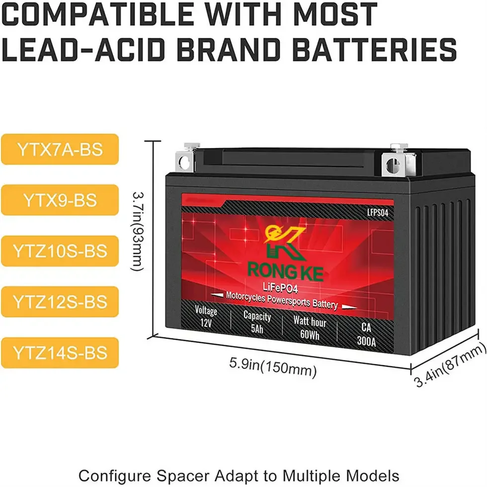 300CCA ricarica di stoccaggio Denel Start batteria per moto senza manutenzione batterie 12v 4ah AGM