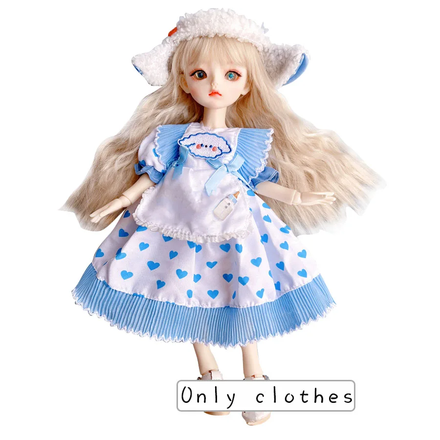 Pretty KK Dress Princess Clothes for 30cm 1/6 Bjd DIY Doll Dress Up Clothing Dolls Skirt Cute Casual Suit Socks Toy Accessories