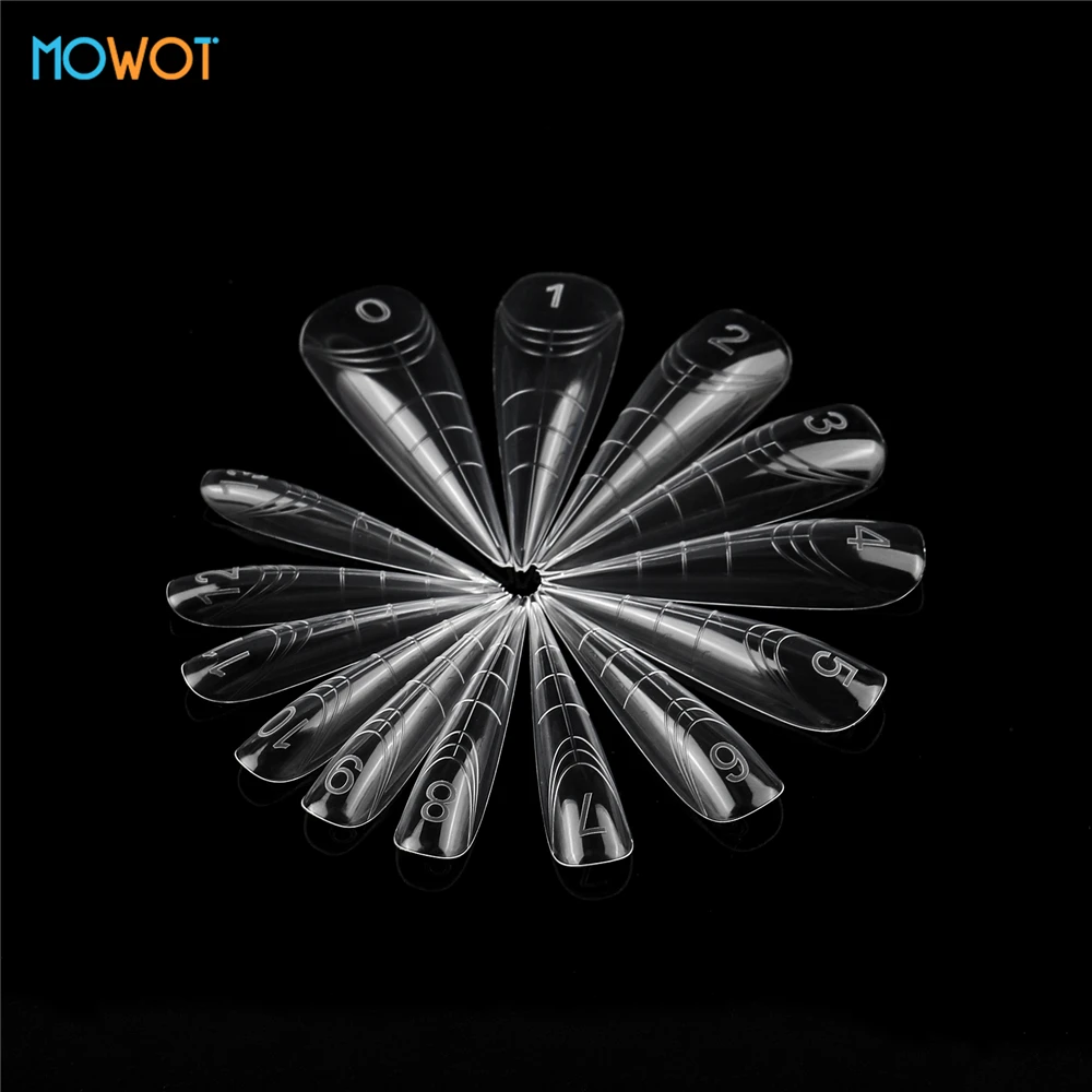 MOWOT 140 قطعة مسمار أشكال مزدوجة خنجر تمديد بولي جيل للأظافر قالب غطاء كامل أظافر أكريليك نصائح قابلة لإعادة الاستخدام أشكال علوية للتقليم #3