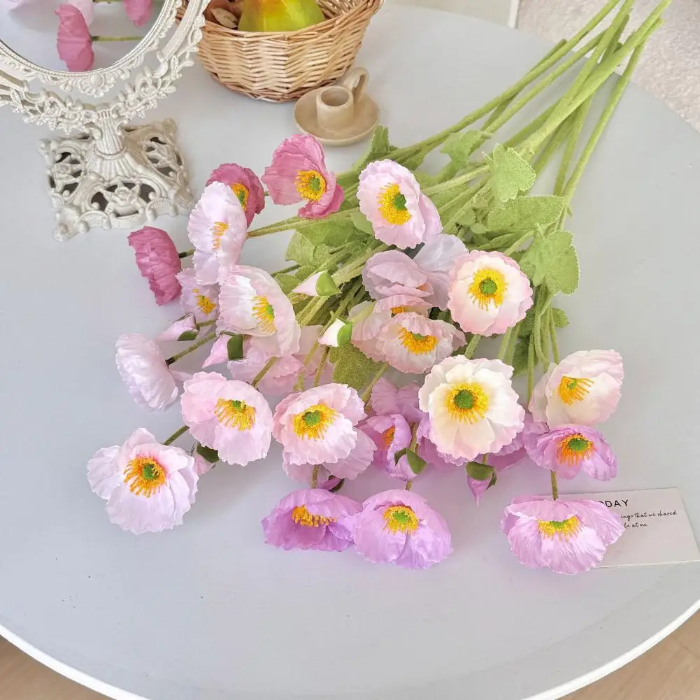 

4 Head Artificial Flower,Realistic Fake Silk Plants for Home Indoor Outside Garden,Wedding Party Decoration