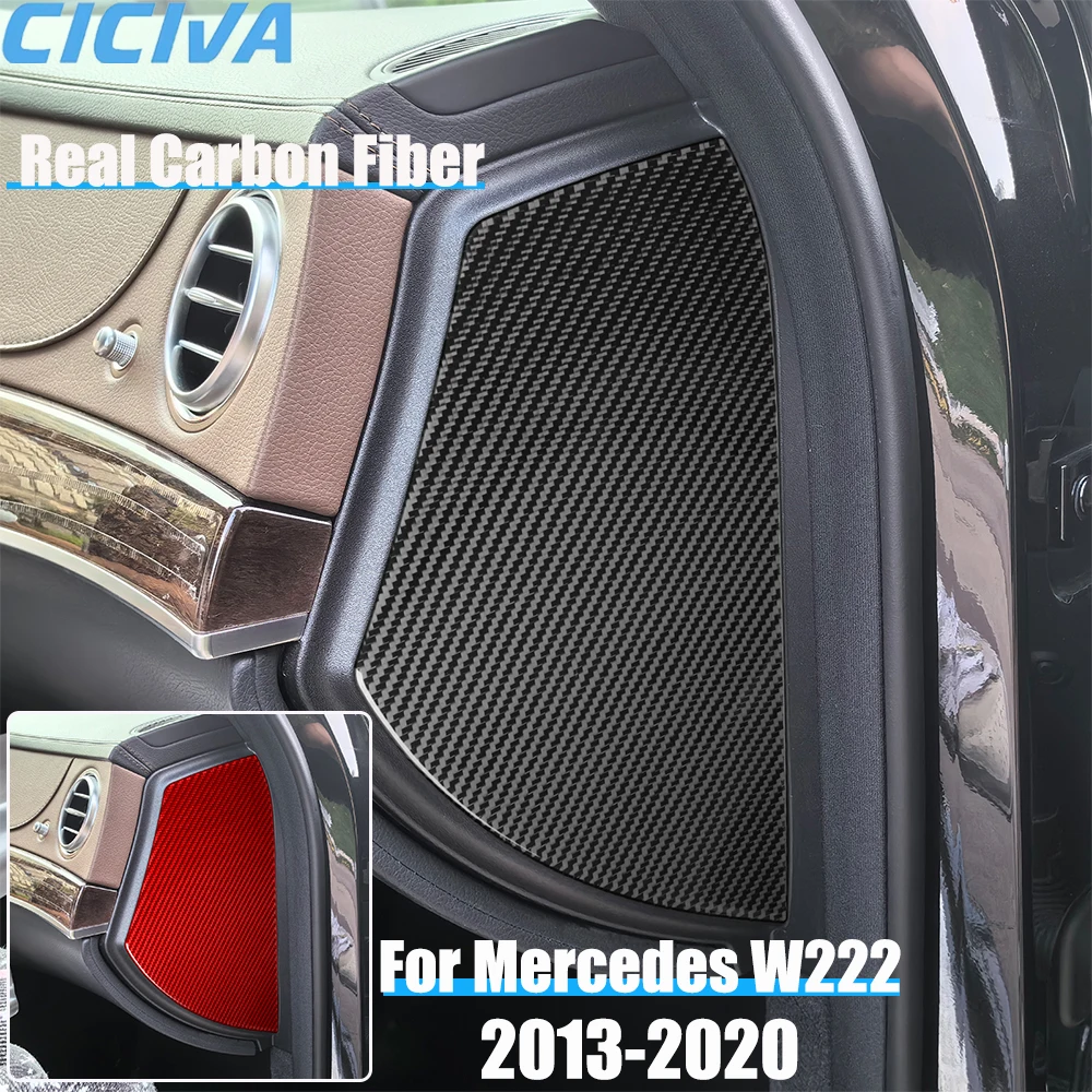 

Real Carbon Fiber Car Accessories Dashboard Side Cover Sticker For Mercedes Benz W222 S-Class/Maybach 13 14 15 16 17 18 19 2020