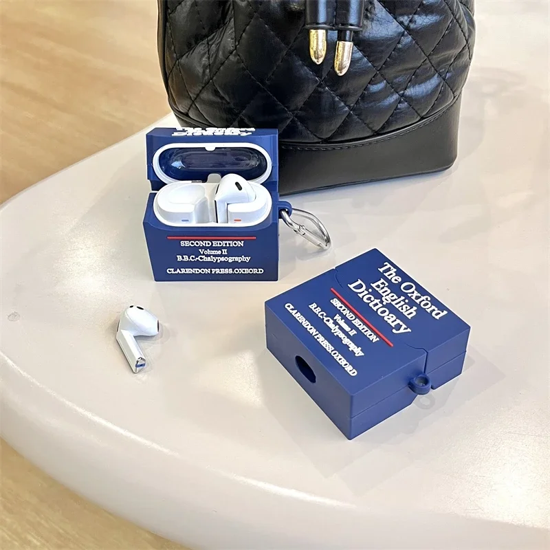 For Samsung Galaxy Buds 3,For Samsung Galaxy Buds3 Pro,Cartoon Oxford English Dictionary Earphone Case,Silicone Soft Case