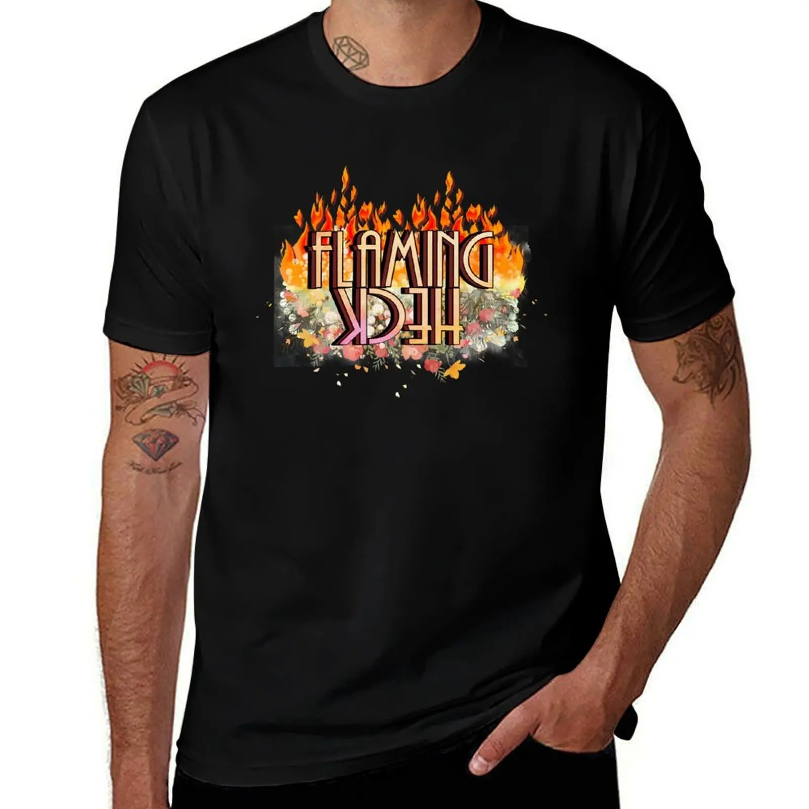 Flaming Heck T-Shirt Holiday Party Tee Shirt T-Shirt