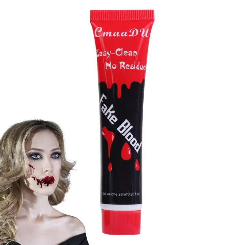 28ml falso Halloween Vampire Blood Tube Stage Blood Glue sangue finto per Halloween Costume Zombie Vampire and Monster Makeup