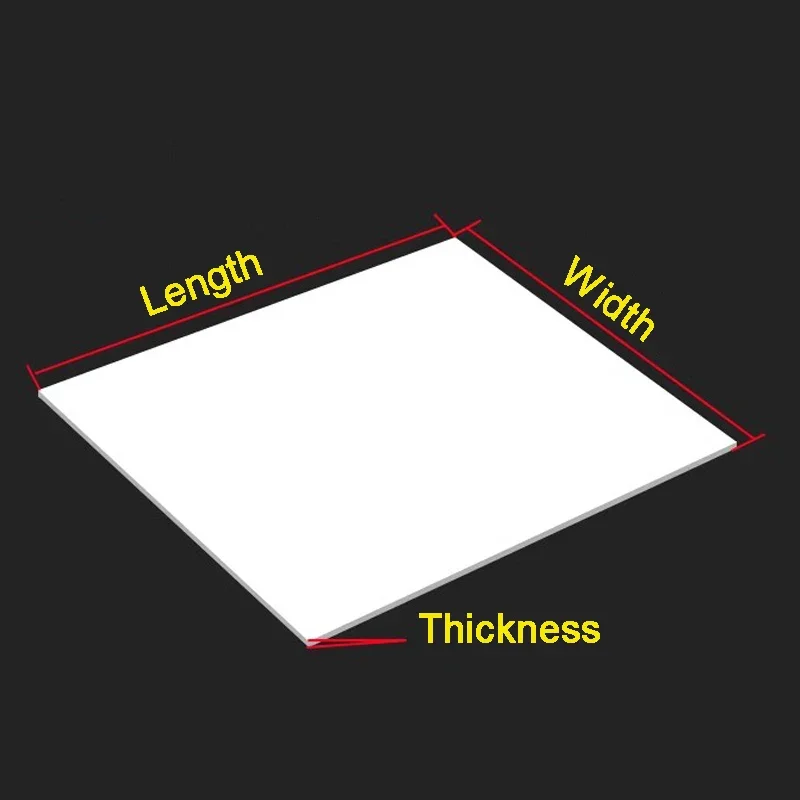 White ABS Plastic Board Thick 0.5/0.8/1/1.5/2/3~5mm Model Sheet Material 100*100mm 100*200mm for DIY Model Part Accessories