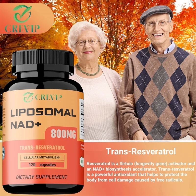 Liposomal NAD+ 800mg - Promotes Energy Production, Healthy Aging, Increases NAD+ Levels, Antioxidant Protection