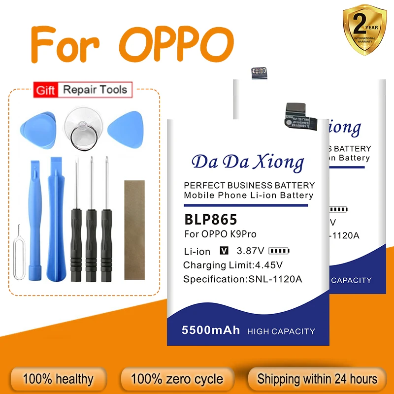 

BLP845 BLP929 BLP865 BLP833 BLP831 BLP809 Battery For OPPO Realme Reno Nord CE ONE PLUS 10 Q2 X3 X7 8 K9 V15 A17 A57 Pro Pro+ 5G