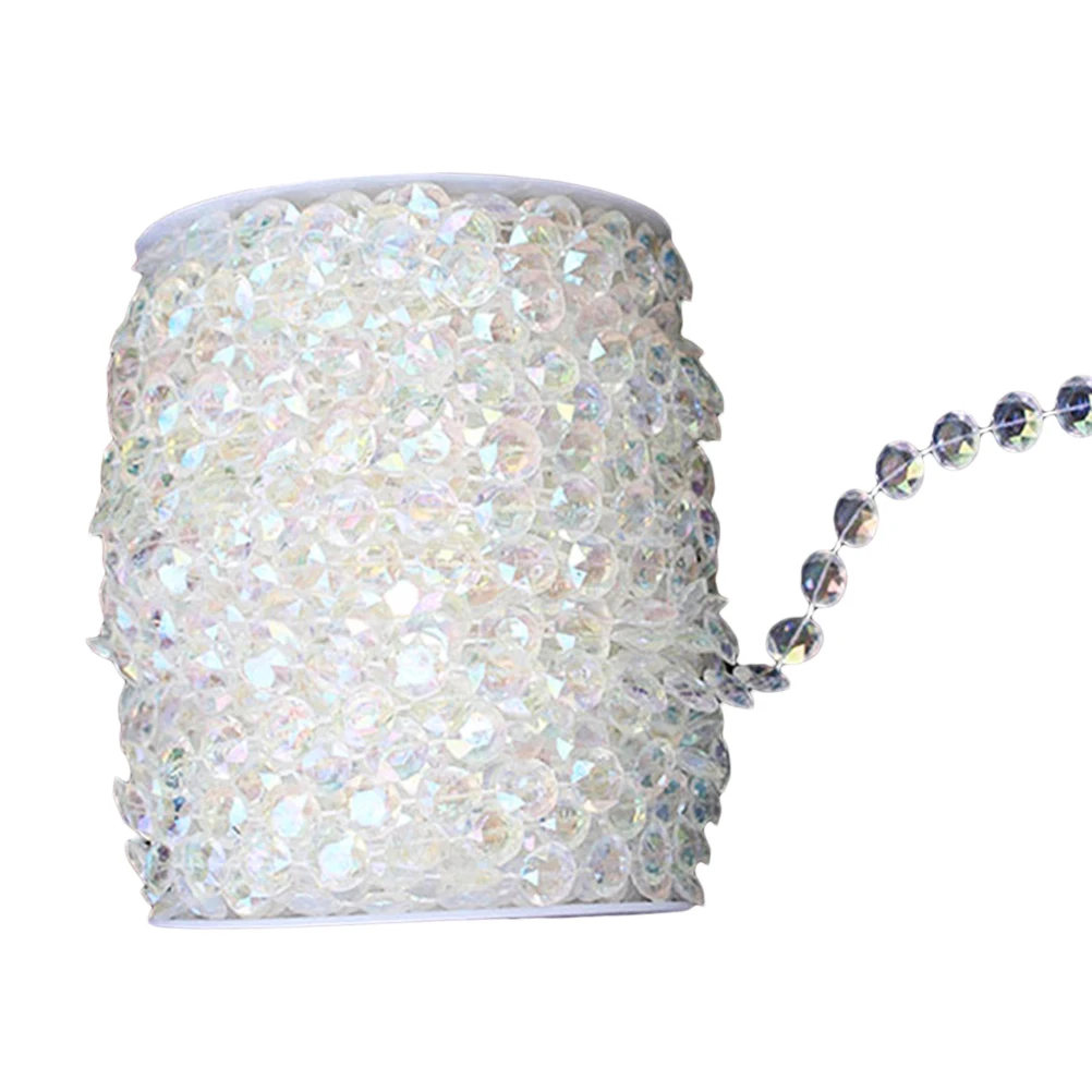 

Acrylic Bead String Octagonal Transparent Beads Strand Wedding Party Decoration Crystal Rhinestone Hanging Curtains
