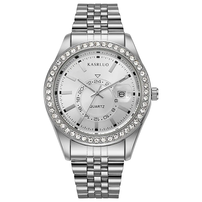 

Часы мужские элегантные модные деловые повседневные водонепроницаемые часы со светящимся календарем кварцевые часы