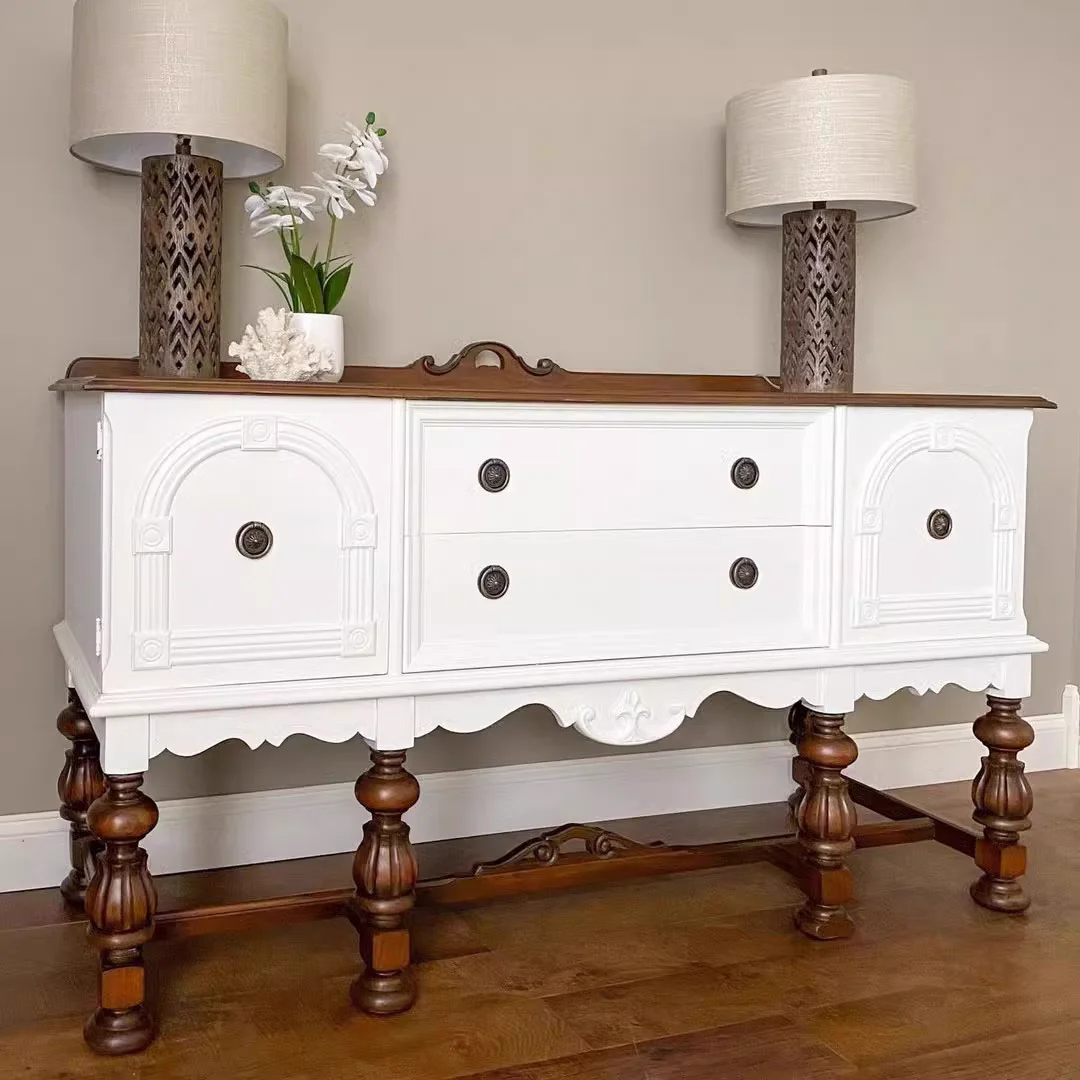 w contrasting color solid wood porch cabinet small apartment carved decoration antique entry partition cabinet