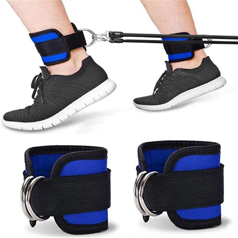 Fitness Ankle Straps Adjustable D-Rings Gym Ankle Cuff for Kickbacks Women Leg Hip Strength Workouts Exercise Resistance Band