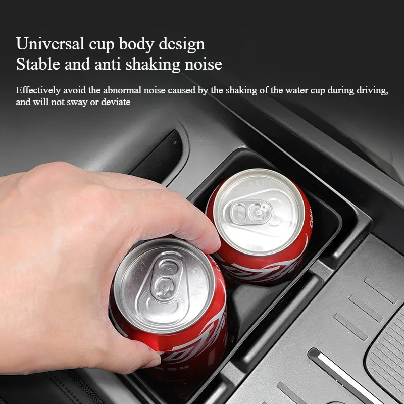 لشركة هيونداي سانتا في 2024 حامل أكواب الماء لوحة شحن لاسلكية التحكم المركزي عدم الانزلاق شاحن حصيرة سيليكون حامل المشروبات