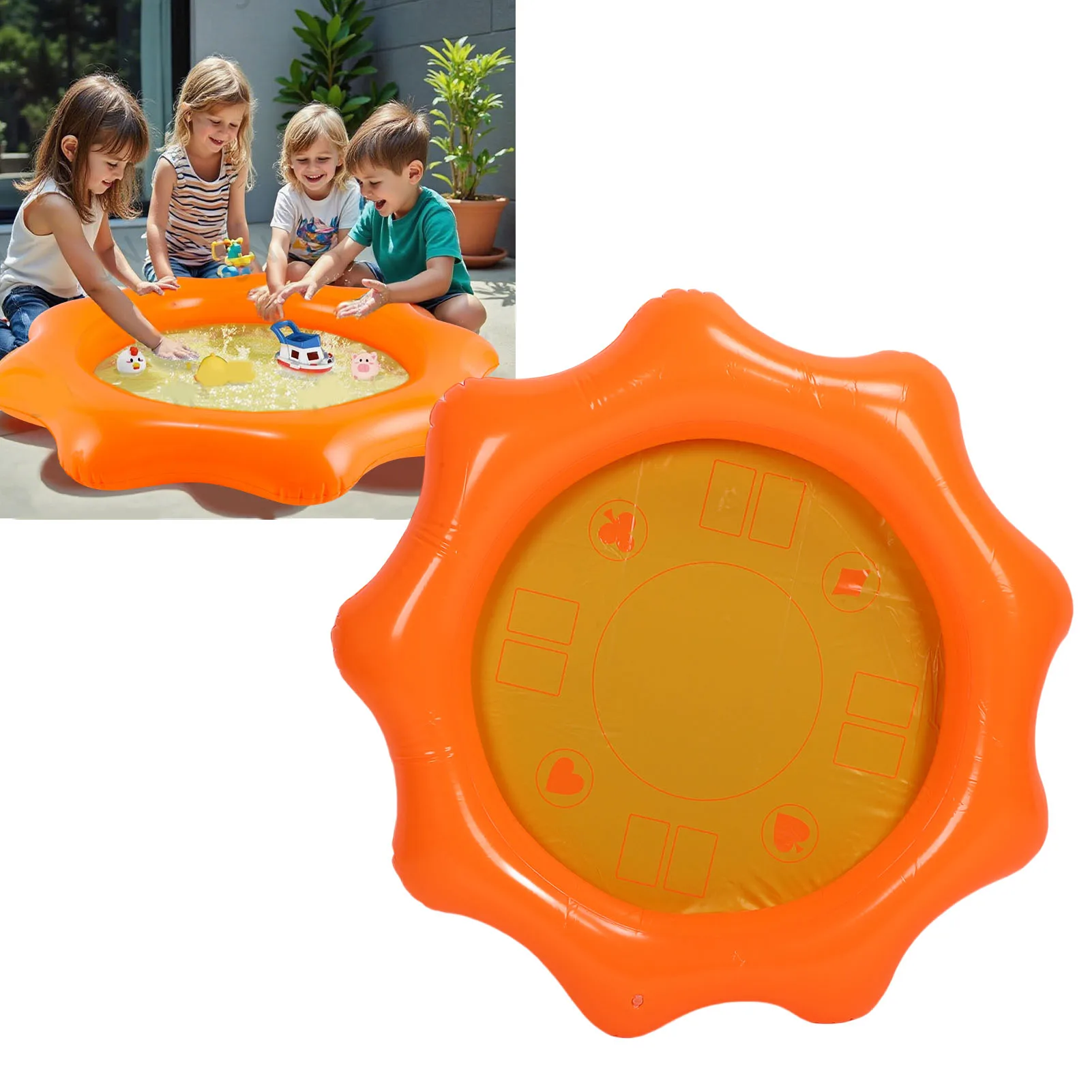 Multi Purpose Inflatable Drink Table Swimming Pool Cup Tray Serving Float For Card Games Kids Adults Play Outdoor Party