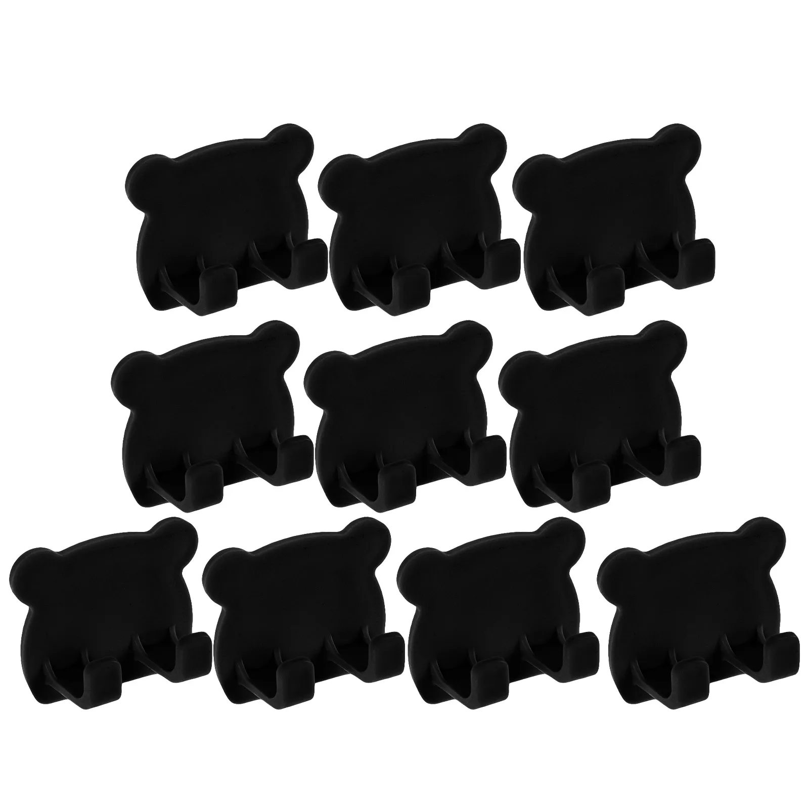 

10 Pcs Hooks Shaver Storage Rack Bedroom Wall Hat Plug Entryway Bag Cable Grey Hanging Shower Bathroom Shelf Hair Brush Holder