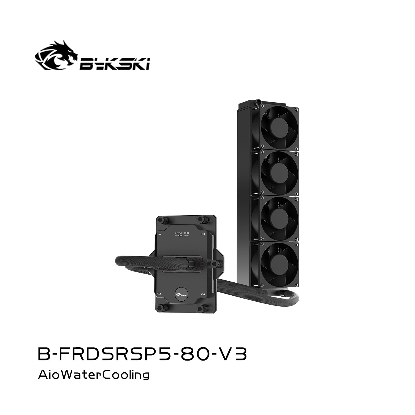 Bykski AIO Water Cooler Server AMD SP5 / SP3 , Single/Dual CPU Cooling Solution , Flow Rate: 450L/H , MAX Speed: 7000RPM - Image 4