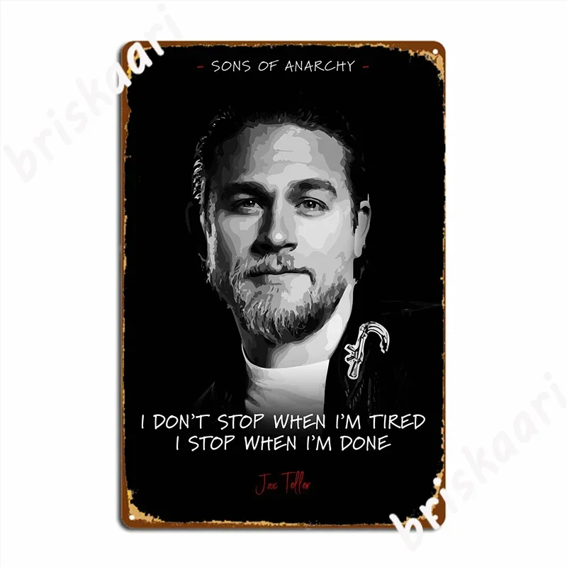 Jax Teller Metallschild Wandbild Gestaltung Plaketten Wandblechschild Poster