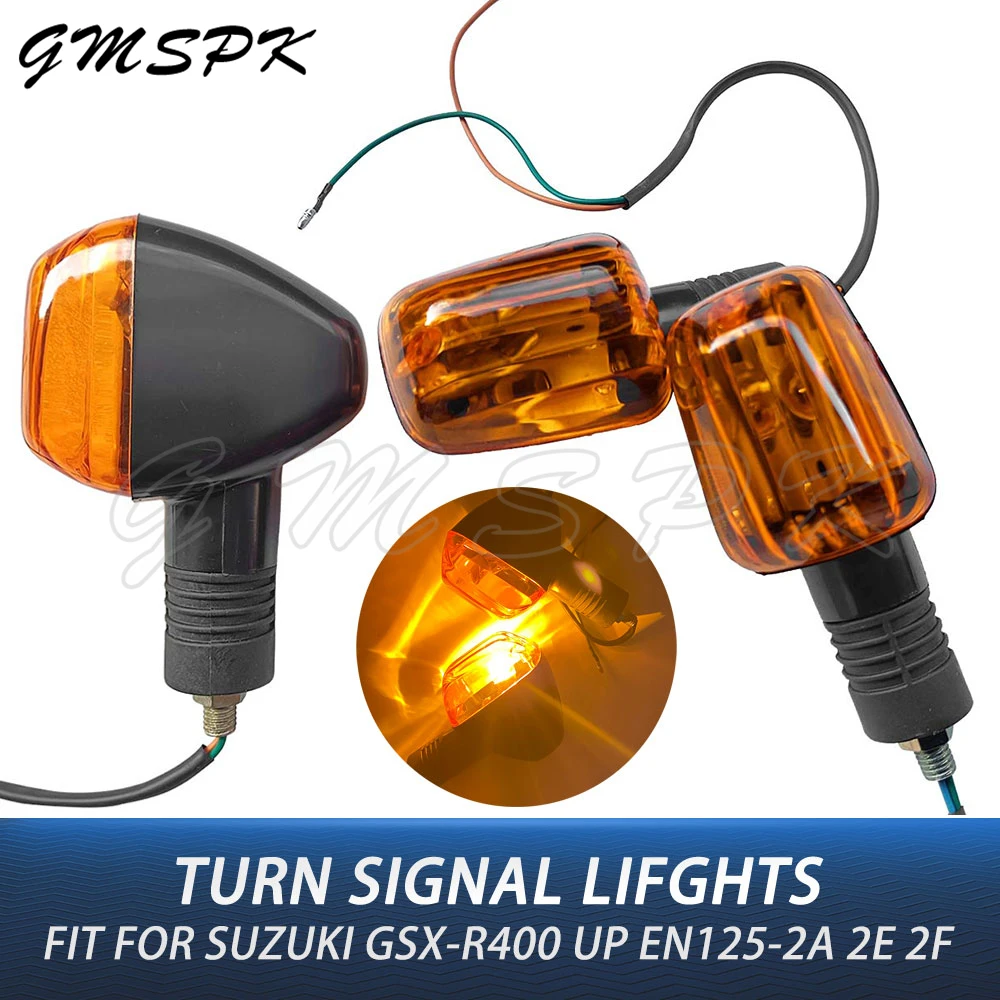 

Motorcycle Turn Signal Lights Fit for Suzuki GSX-R400-UP EN125-2A 2E 2F Qjmotor Indicator Flasher Warning Blinker Lamp Bulb