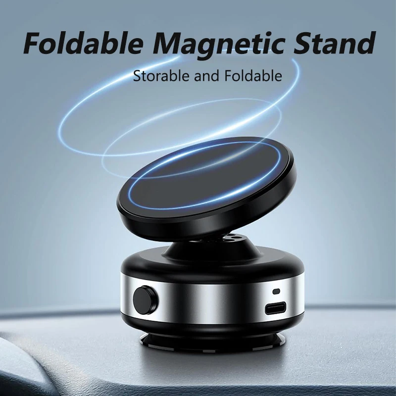 

New Mobile Phone Stand Strong Magnetic Car Holder 720° Foldable Round Bracket Support for Universal Phones Mount Holders In Car