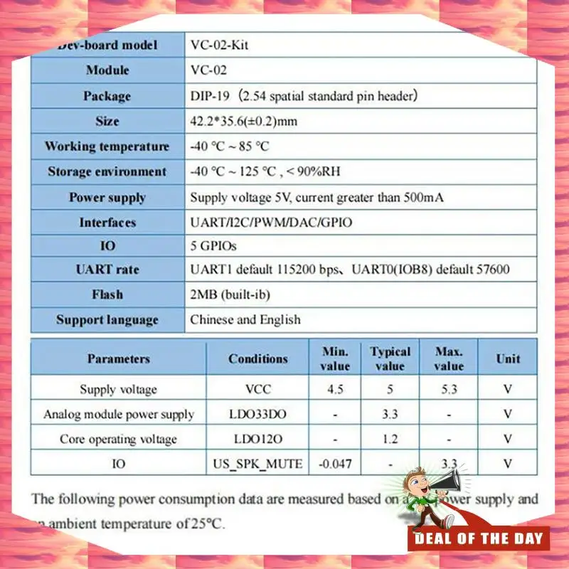 

24-часовая доставка, 2X модуль распознавания голоса AI, комплект интеллектуального автономного управления звуком, макетная плата с вспышкой 2 МБ для Smart