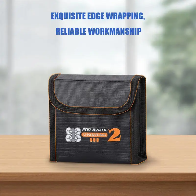 VOLODYMYR Battery Explosion-proof Bag for DJI Avata 2 High Temperature Resistant Radiation Safety Bag for DJI Avata 2 Accessory