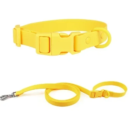 

Dog Pvc Collar and Leash Set with Poop Bag Pet Supplies Accessories Custom Color and Logo Hands-free and Waterproof Collar