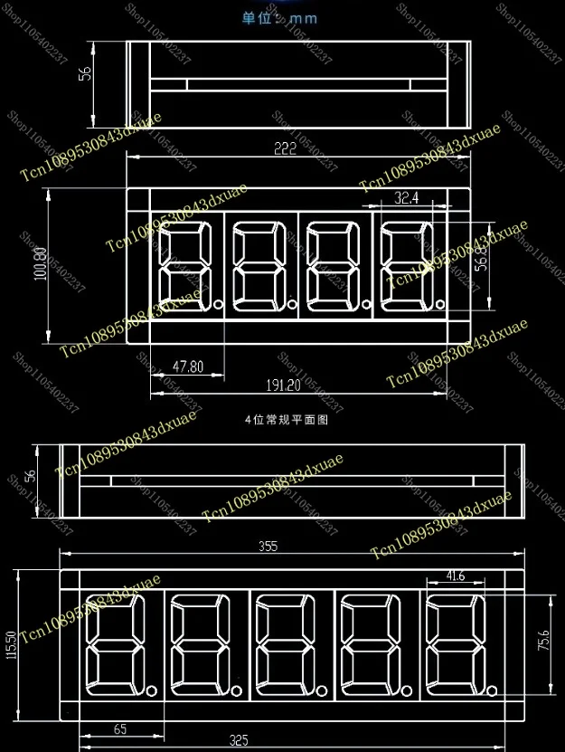 Digital Panel Meter 4 20mA 0 10V RS485 Modbus 4 5 Digit 2.3 3 Inch LED Display for Industrial PLC