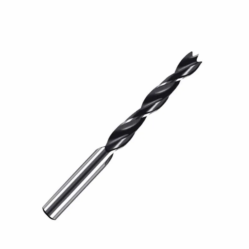 High Carbon Steel Wood Woodworking Tool Round Shank Twist Three Brad Point Drill Bit Positioning Woodworking Bit Twist Drill