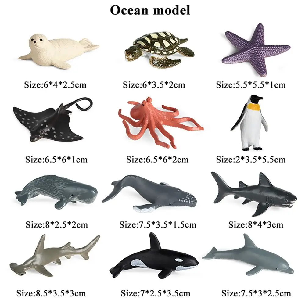 マイクロ風景早期教育カメカニヒトデ海洋生物置物海洋生物モデルイルカタコペンギン